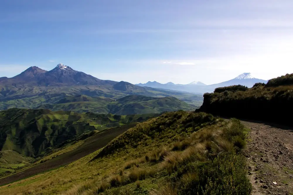 Scenic volcanic landscape surrounding the Andes TEEN CAMP in Ecuador
